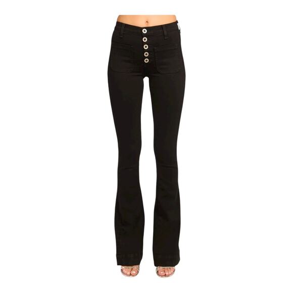 Ramy Brook Cindy High-Rise Flare Jean black size 25 - Picture 1 of 9